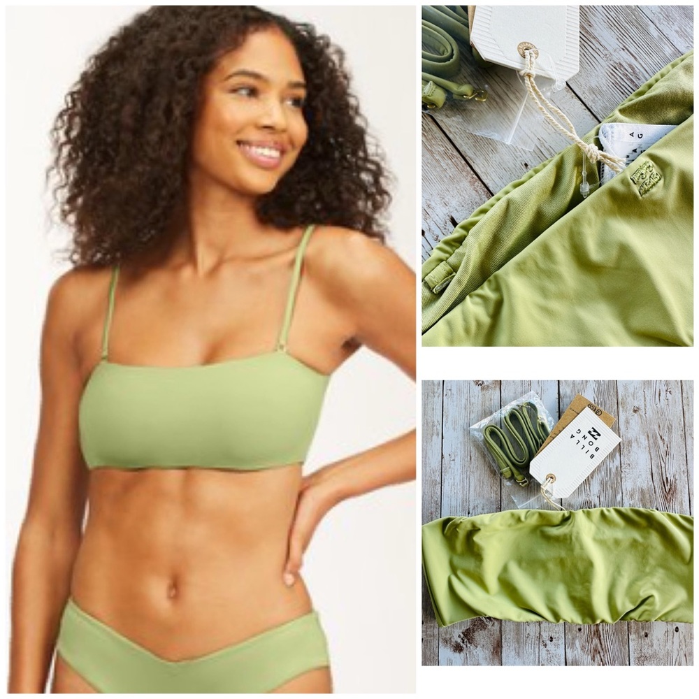 🔆 Billabong Sol Searcher Cactus Bandeau Bikini Top